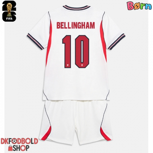 England Jude Bellingham #10 Hjemmebanesæt Børn VM 2026 Kort ærmer (+ korte bukser)